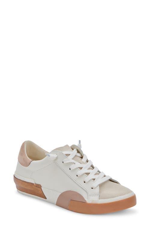 Zina Sneaker In White/tan Leather Product Image