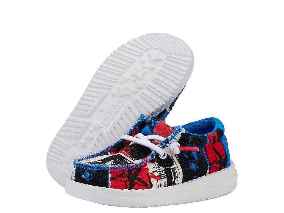 Hey Dude Kids Wally Boombox (Toddler) (Red/White/Blue) Men's Shoes Product Image