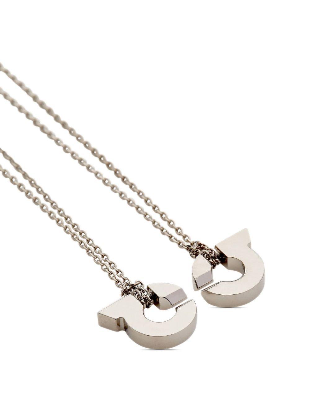 Gancini Pendant Necklace In Silver Product Image