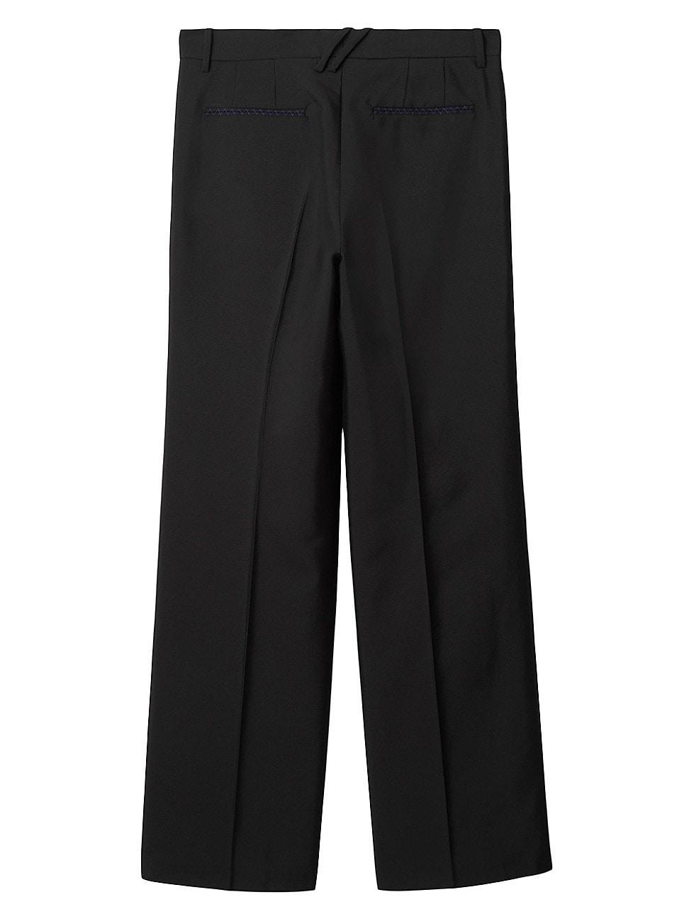 Mens Wool & Silk Straight-Leg Pants Product Image