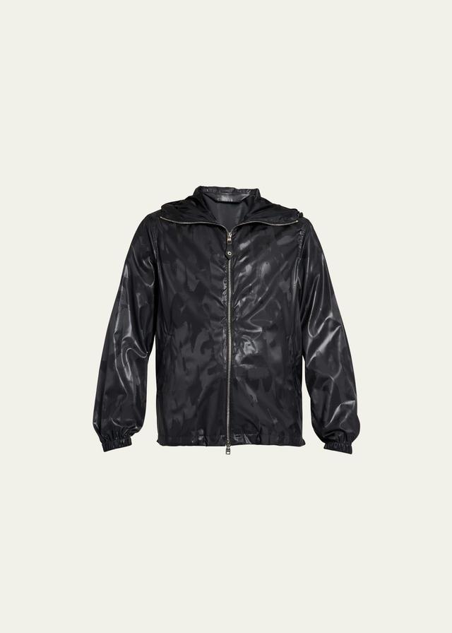 Mens Tonal Graffiti Wind-Resistant Jacket Product Image