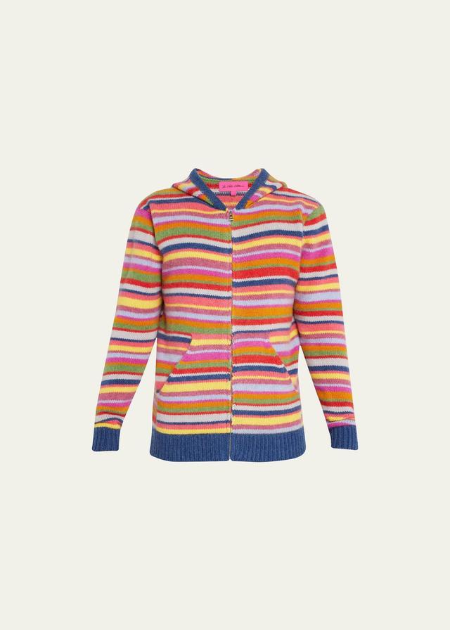 Mens Rainbow Cashmere Zip Hoodie Product Image