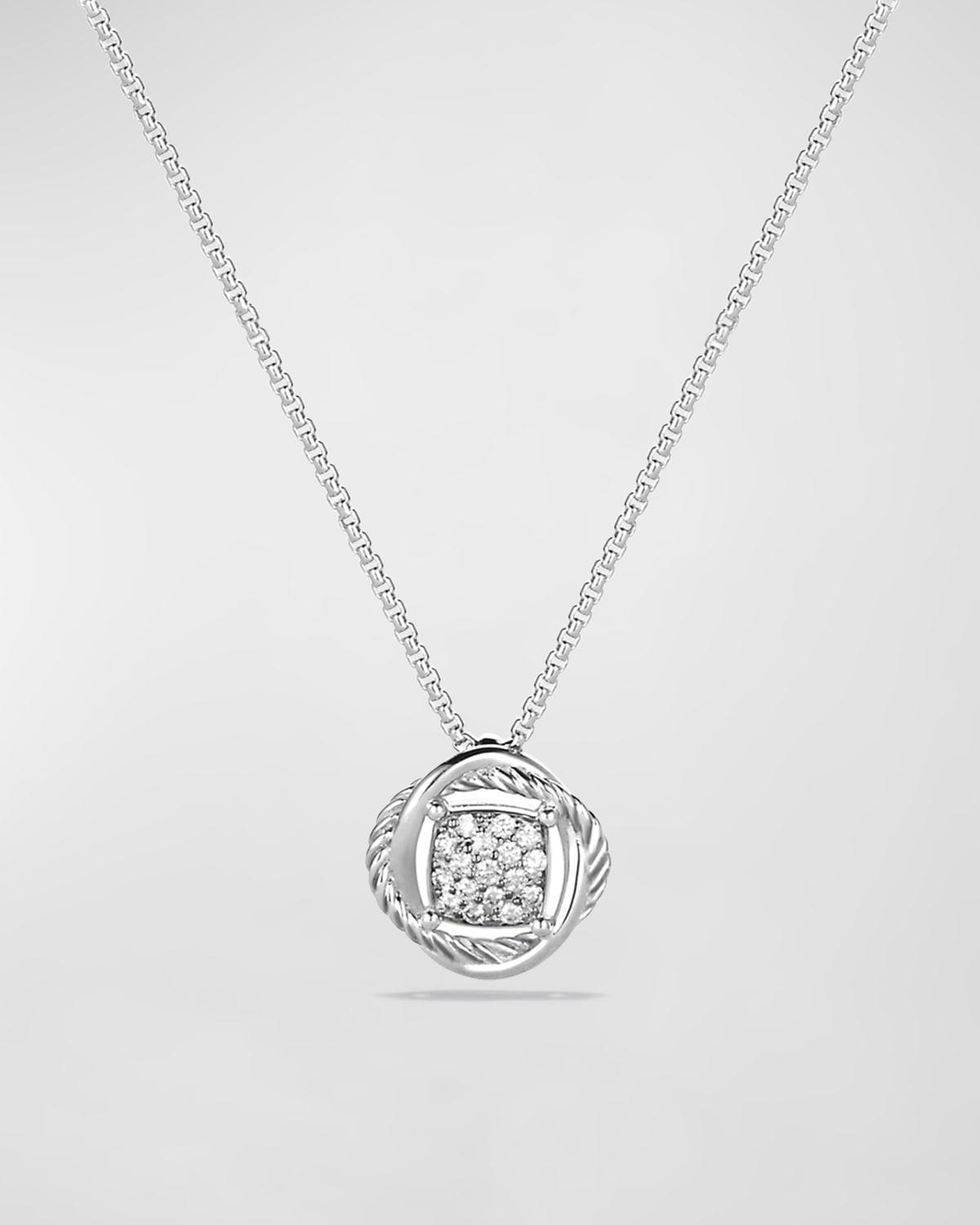 Womens Infinity Pendant Necklace in Sterling Silver Product Image