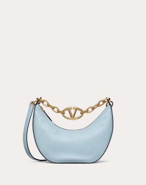 SMALL VLOGO MOON HOBO BAG IN GRAINY CALFSKIN WITH CHAIN Product Image