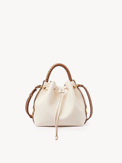 Marcie bucket bag in grained leather Product Image