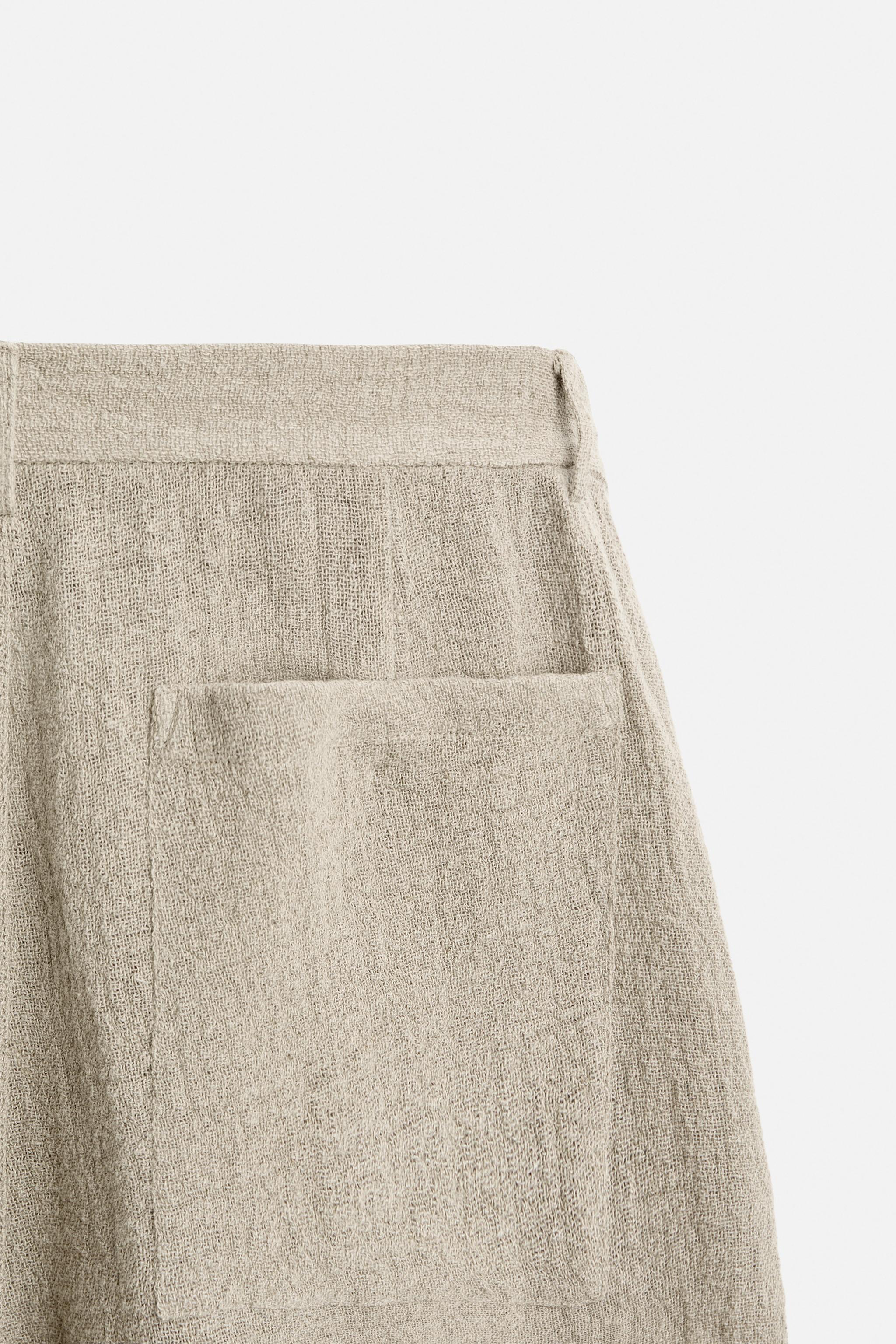 100% LINEN OVERSIZED FIT SHORTS Product Image