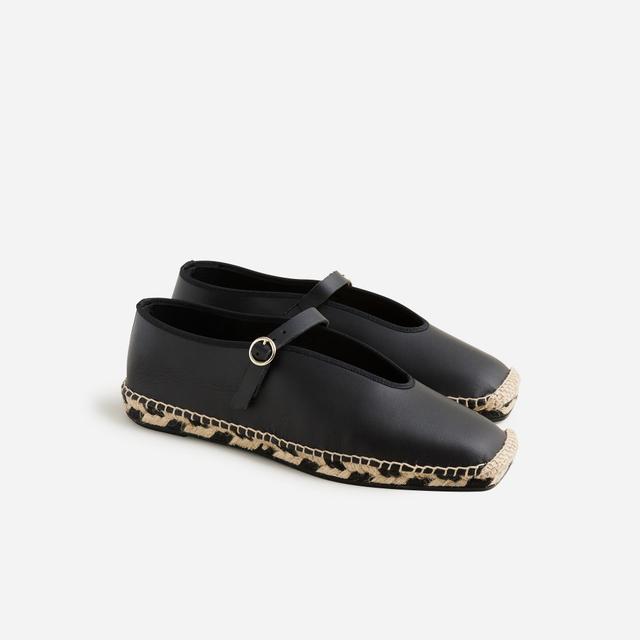 Made-in-Spain Mary Jane espadrilles in leather Product Image