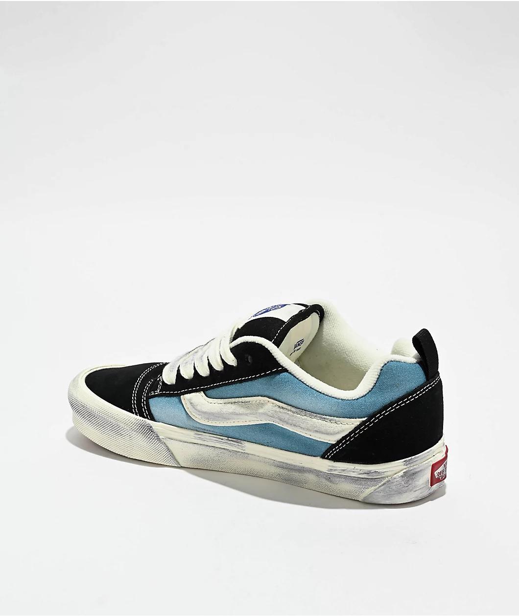 Vans Knu Skool Wave Washed Blue Skate Shoes Product Image