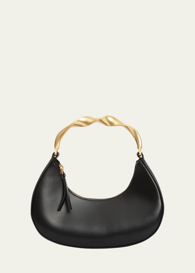 Womens Nixi Leather Twist Handle Hobo Bag Product Image