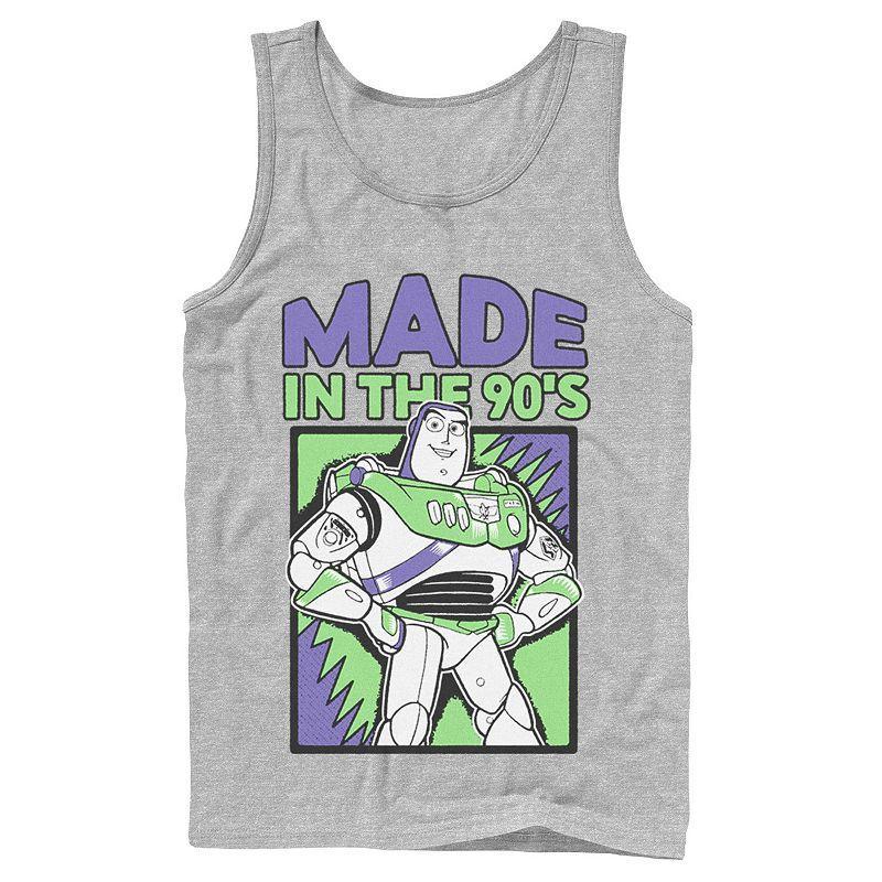 Disney / Pixars Toy Story 4 Buzz Lightyear Mens Made In The 90s Tank Top Athletic Grey Product Image