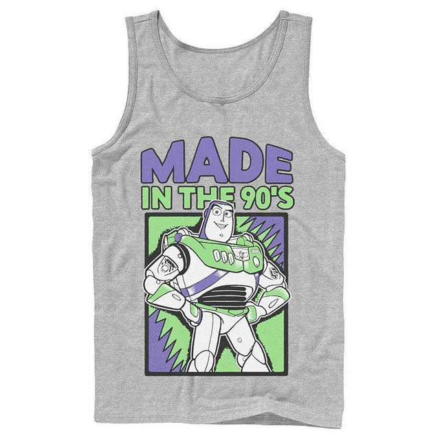 Disney / Pixars Toy Story 4 Buzz Lightyear Mens Made In The 90s Tank Top Athletic Grey Product Image