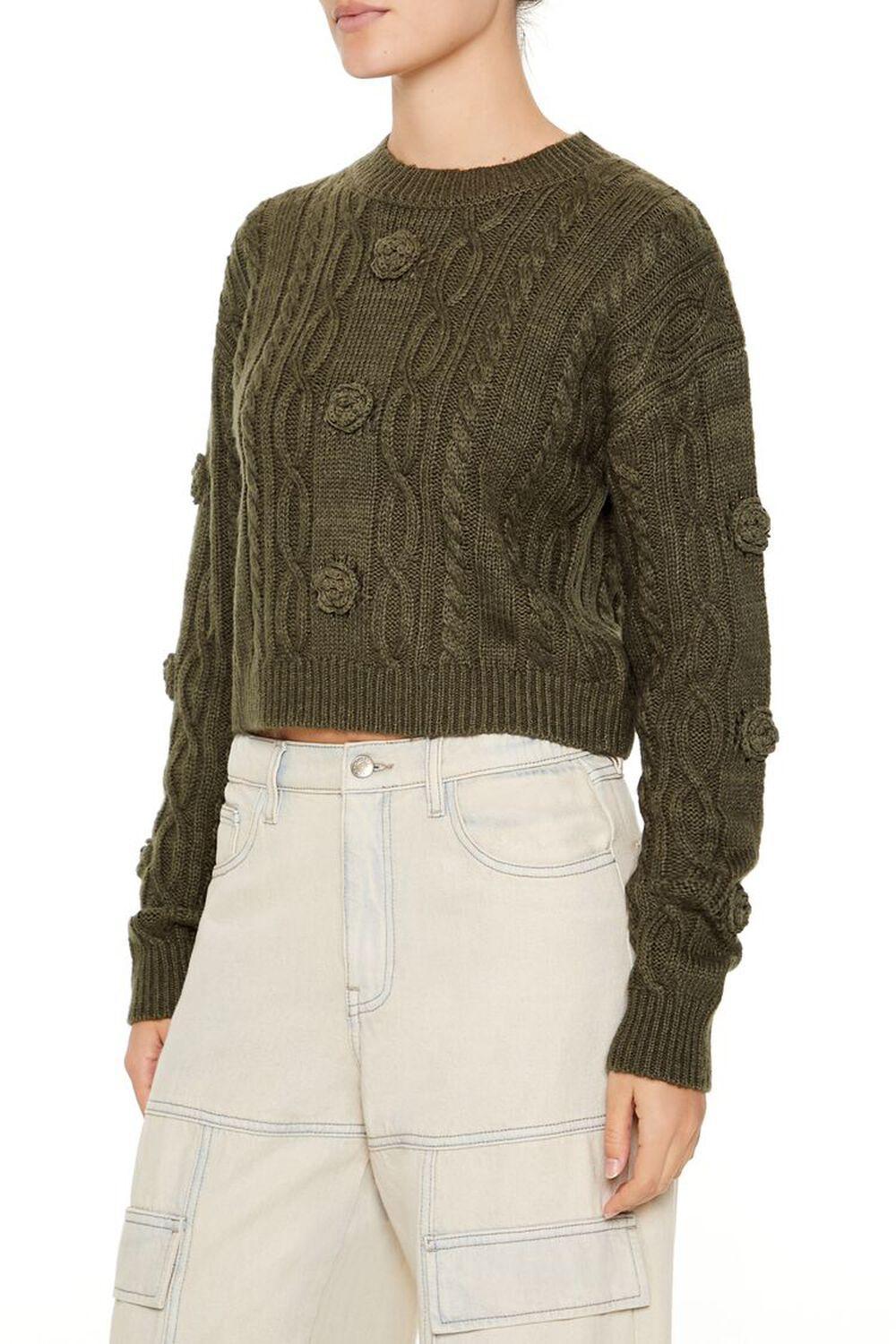 Rosette Cable Knit Sweater | Forever 21 Product Image