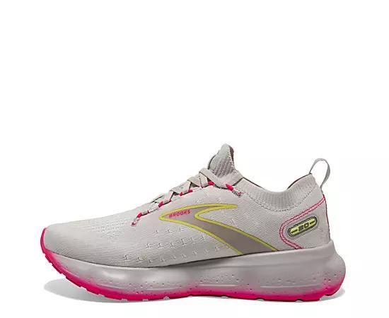 Brooks Glycerin Stealthfit 20 - Womens Grey/Yellow/Pink Product Image