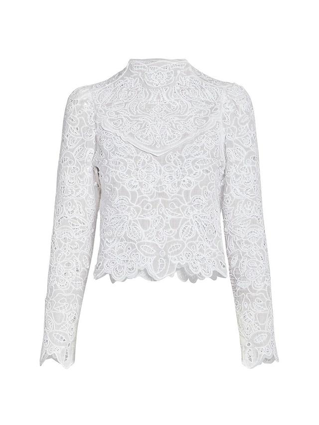 Womens Delphi Embroidered Long-Sleeve Blouse Product Image