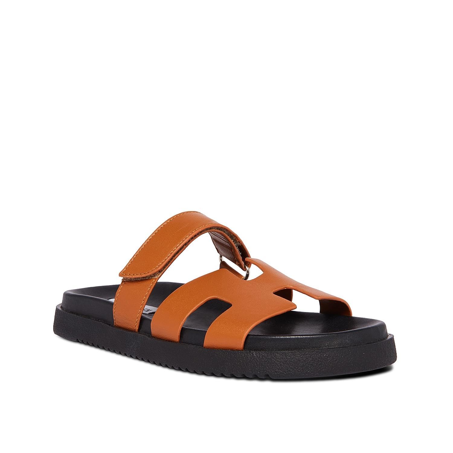 Steve Madden Mayven Leather Slide Sandals Product Image