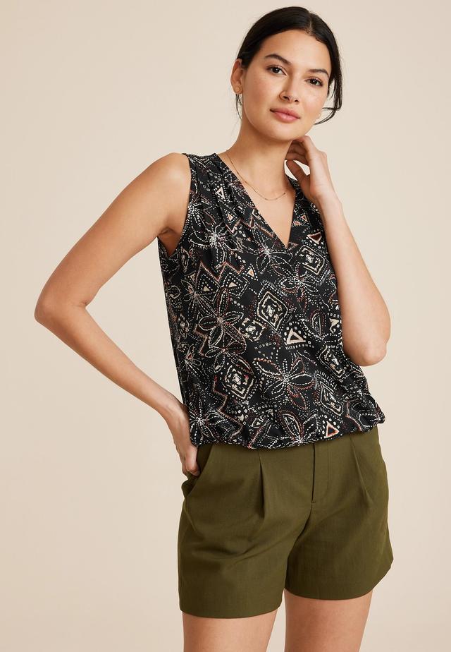 Ikat Surplice Tank Top Product Image