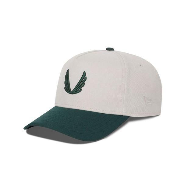 New Era 9Forty A-Frame Hat - Stone/Forest Green Two Tone Product Image