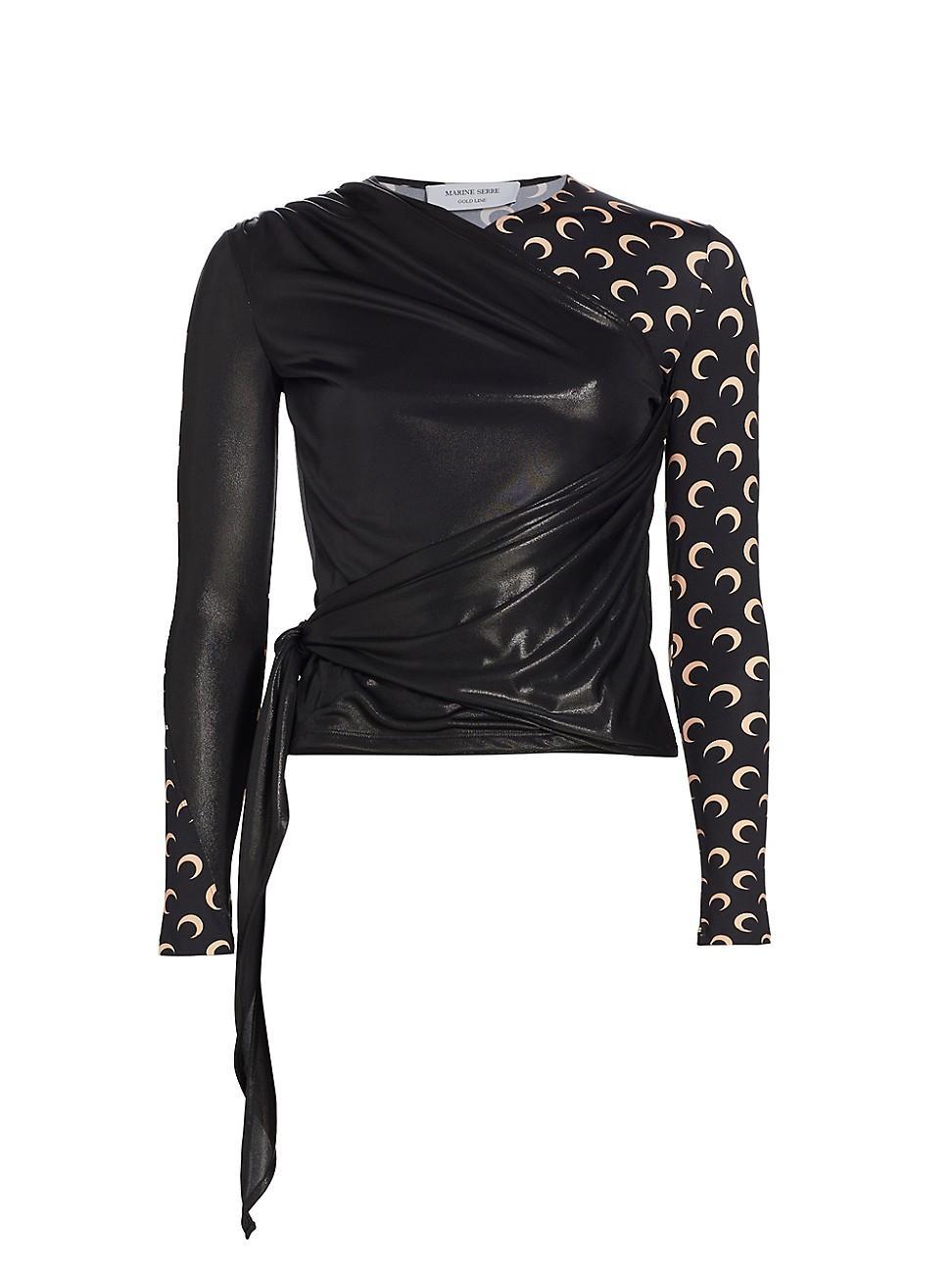 Womens Regenerated Draped Jersey Blouse Product Image