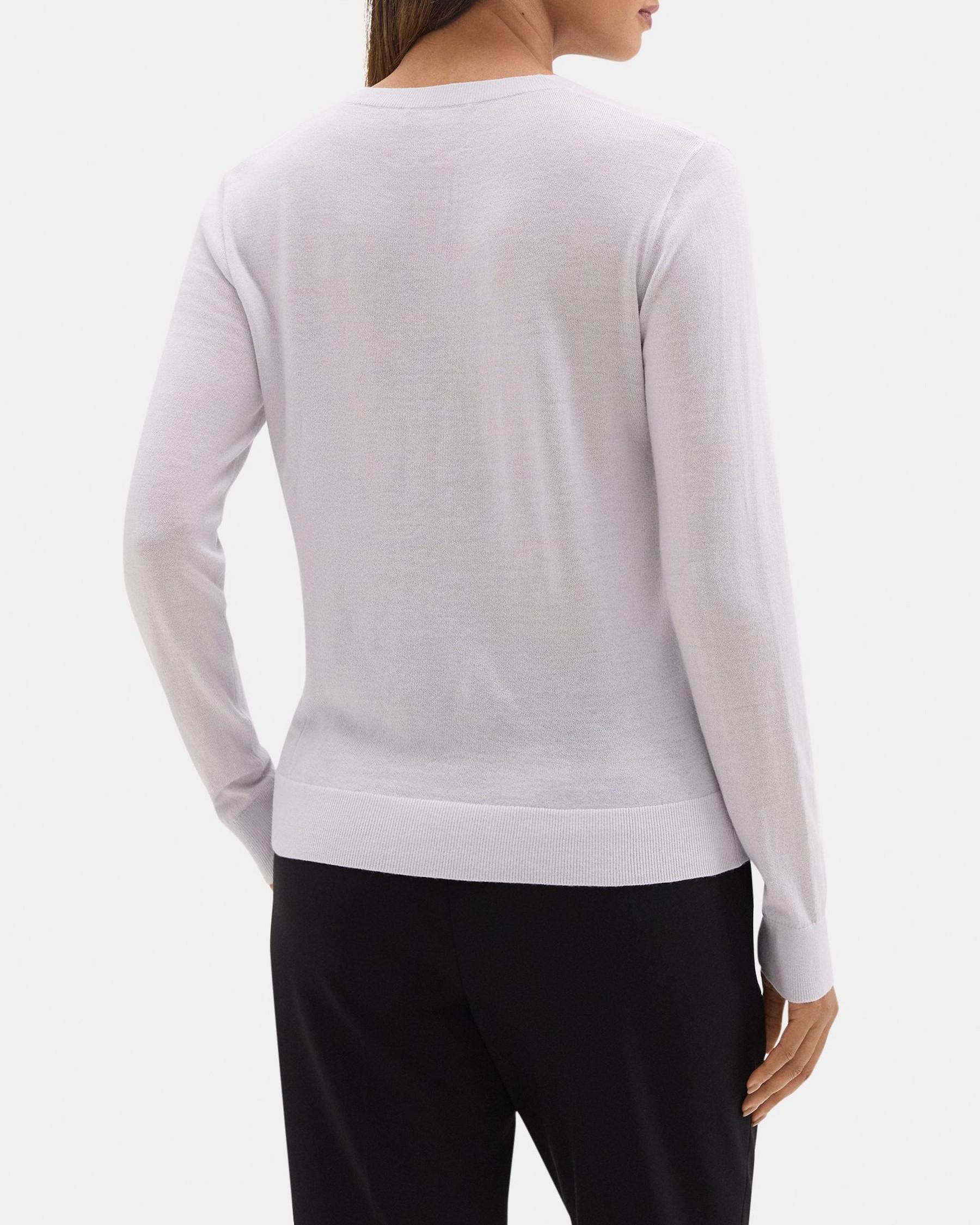 Crewneck Cardigan in Fine Merino Wool Product Image