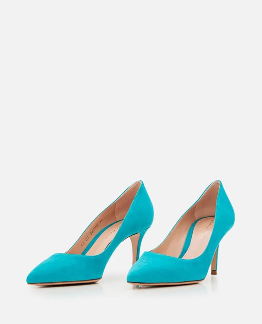 Gianvito Suede Pump In Sky Blue Product Image