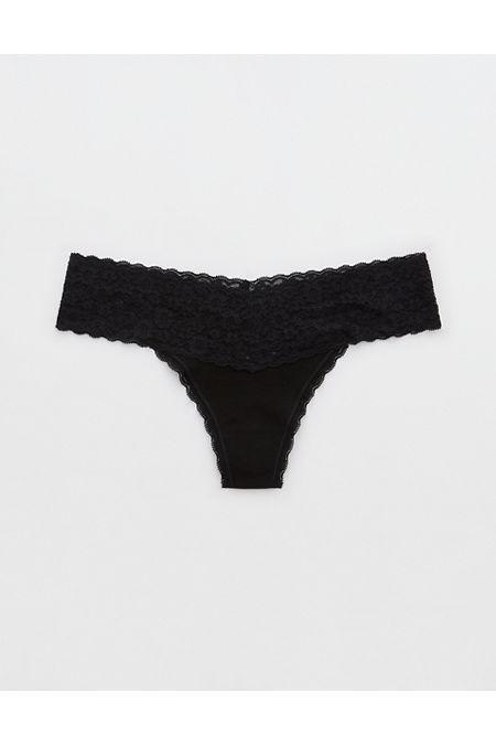 Superchill Vintage Lace Cotton Thong Underwear Women's Product Image