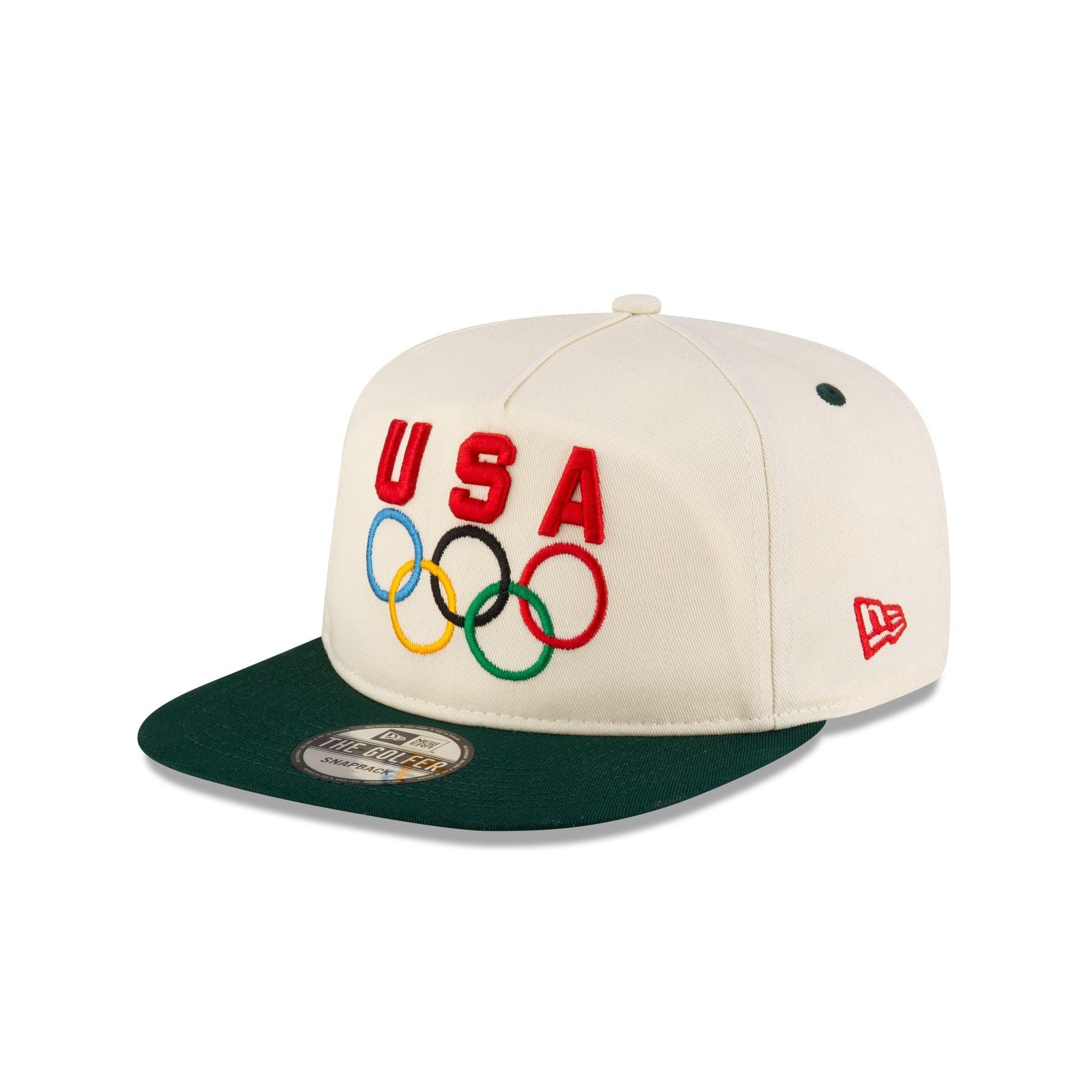 Team USA Chrome Green Golfer Hat Male Product Image