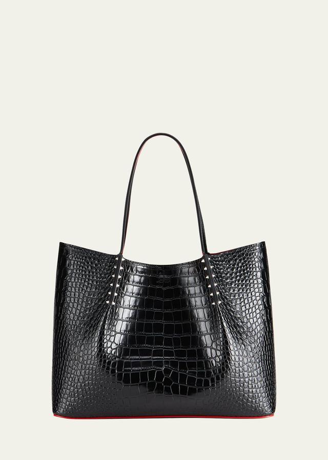 Womens Large Cabarock Crocodile-Embossed Leather Tote Product Image