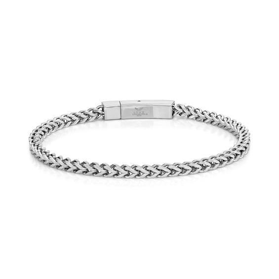 Men's 4.0mm Foxtail Chain Bracelet in Solid Stainless Steel - 9.0" Product Image