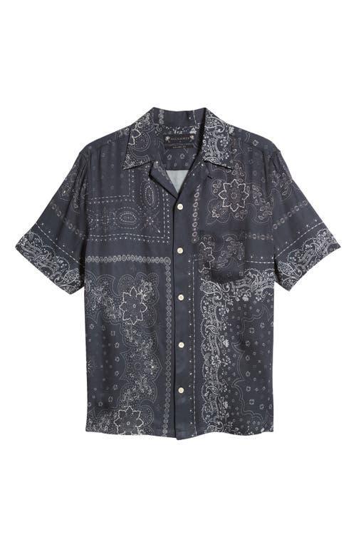 ALLSAINTS Jalisco Bandana Print Camp Shirt In Black Product Image