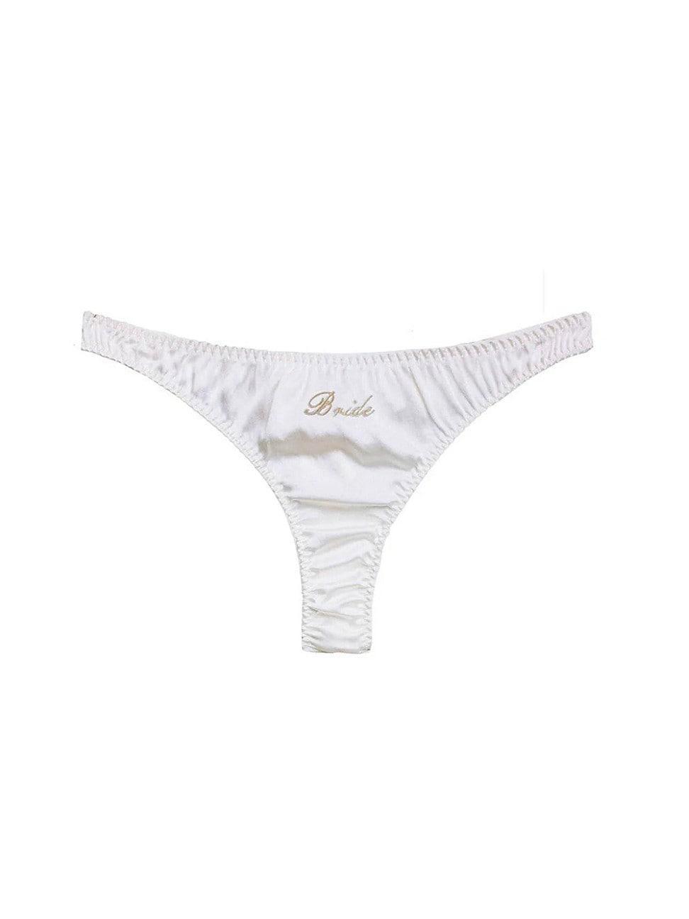 Womens Bridal Silk Luxe Thong Product Image