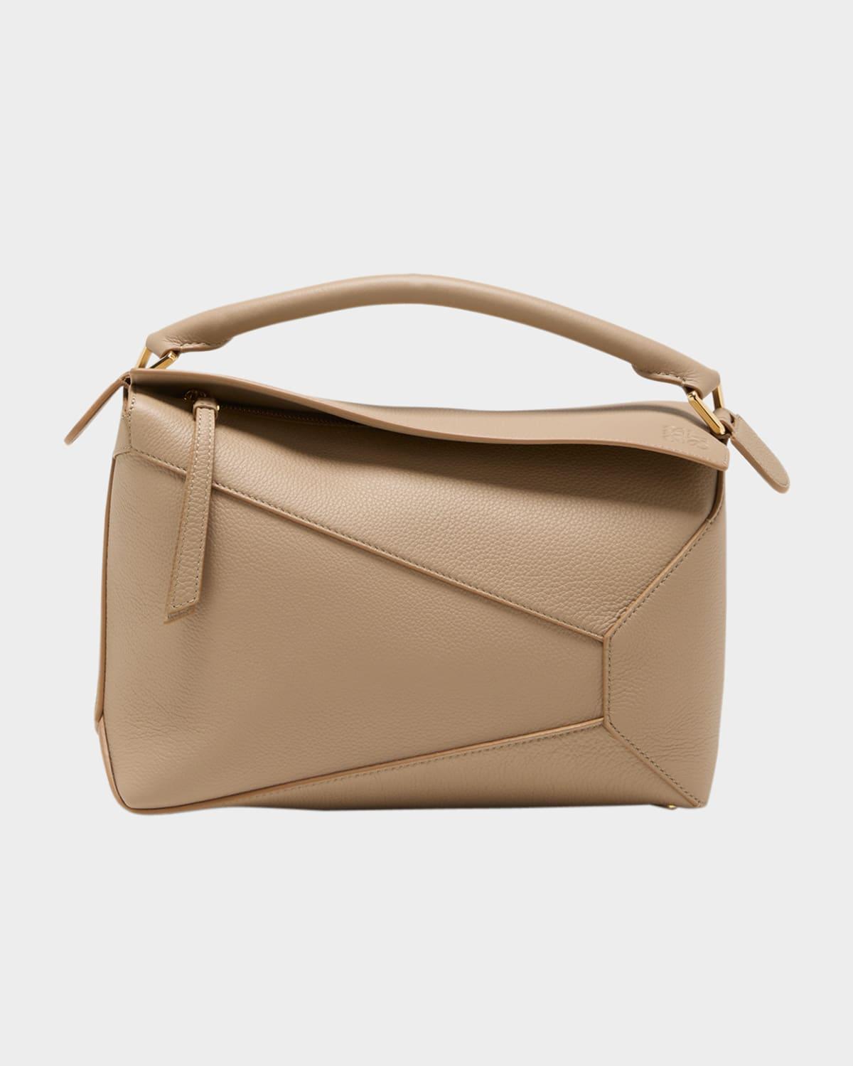 Puzzle Edge Leather Top-Handle Bag Product Image