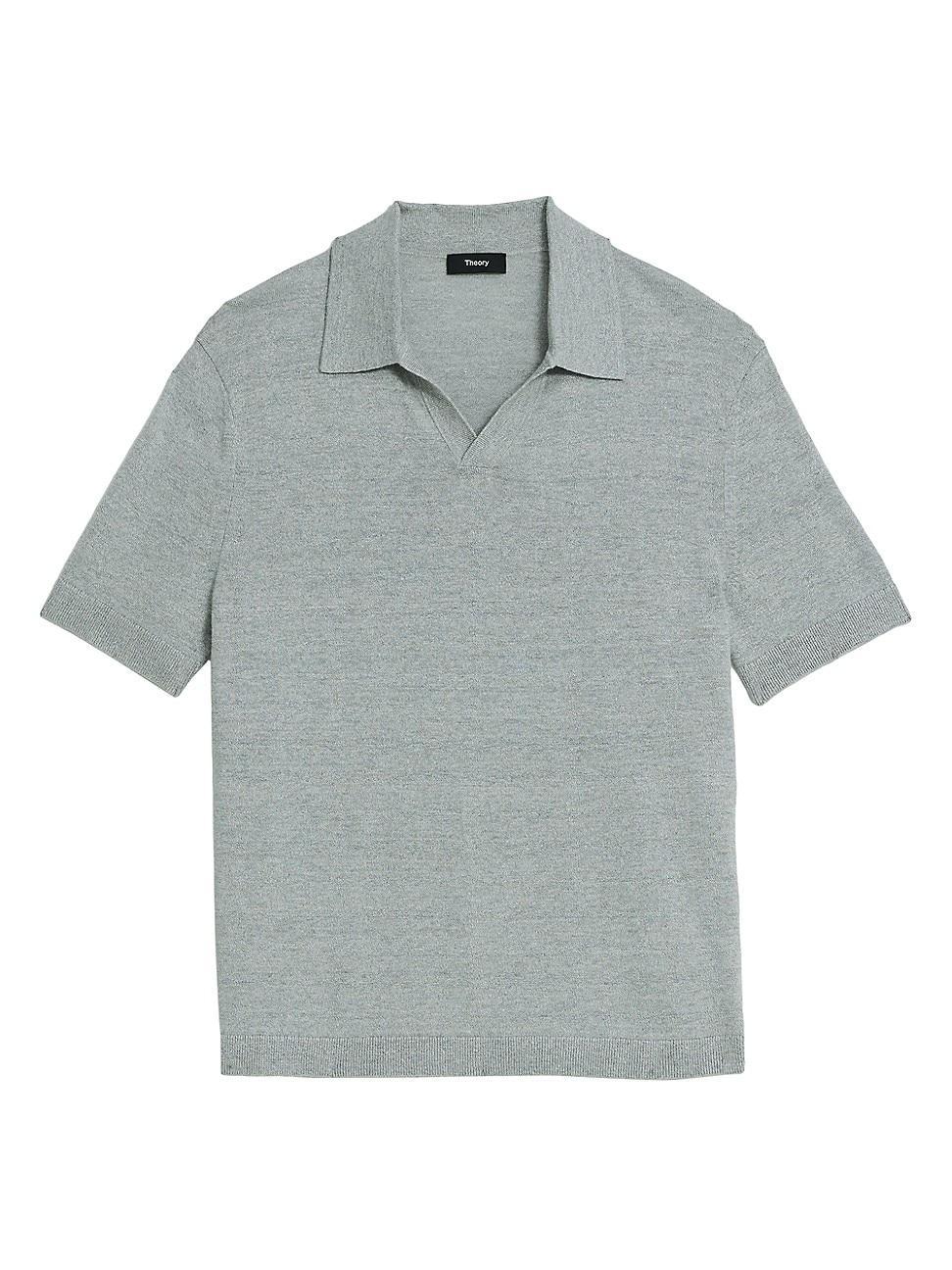 Mens Brenan Linen-Blend Polo Shirt Product Image