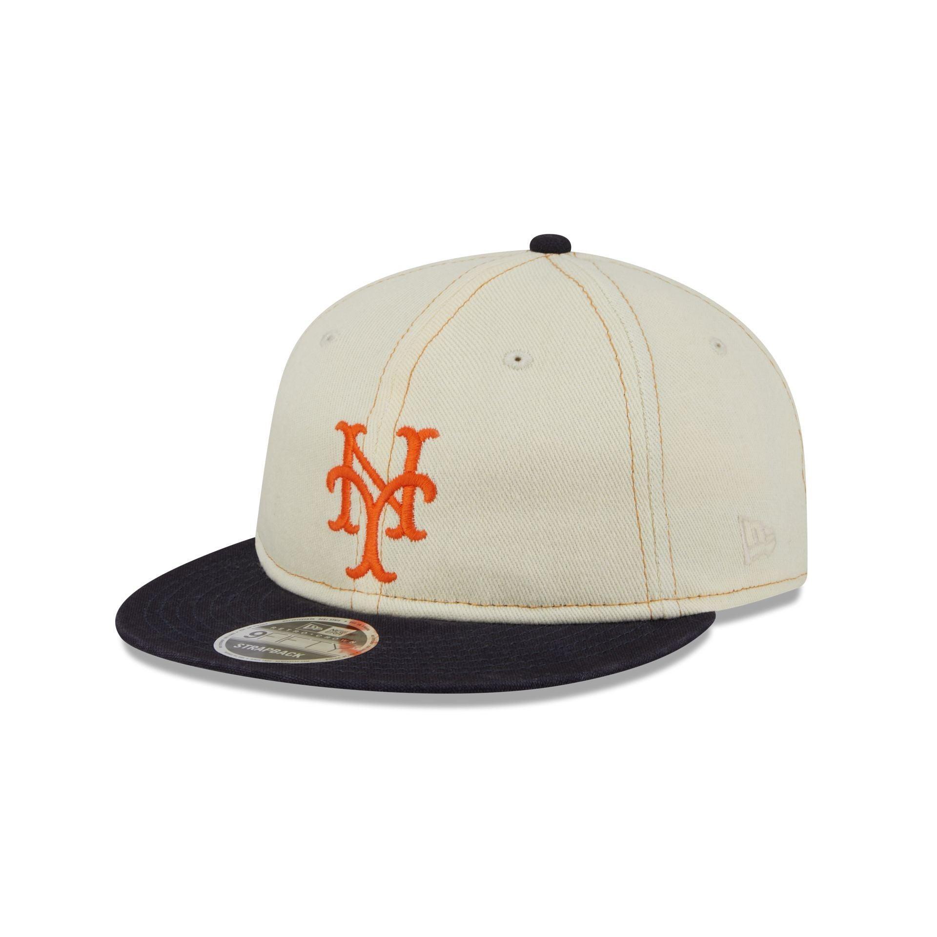 New York Mets Chrome Denim Retro Crown 9FIFTY Adjustable Hat Male Product Image