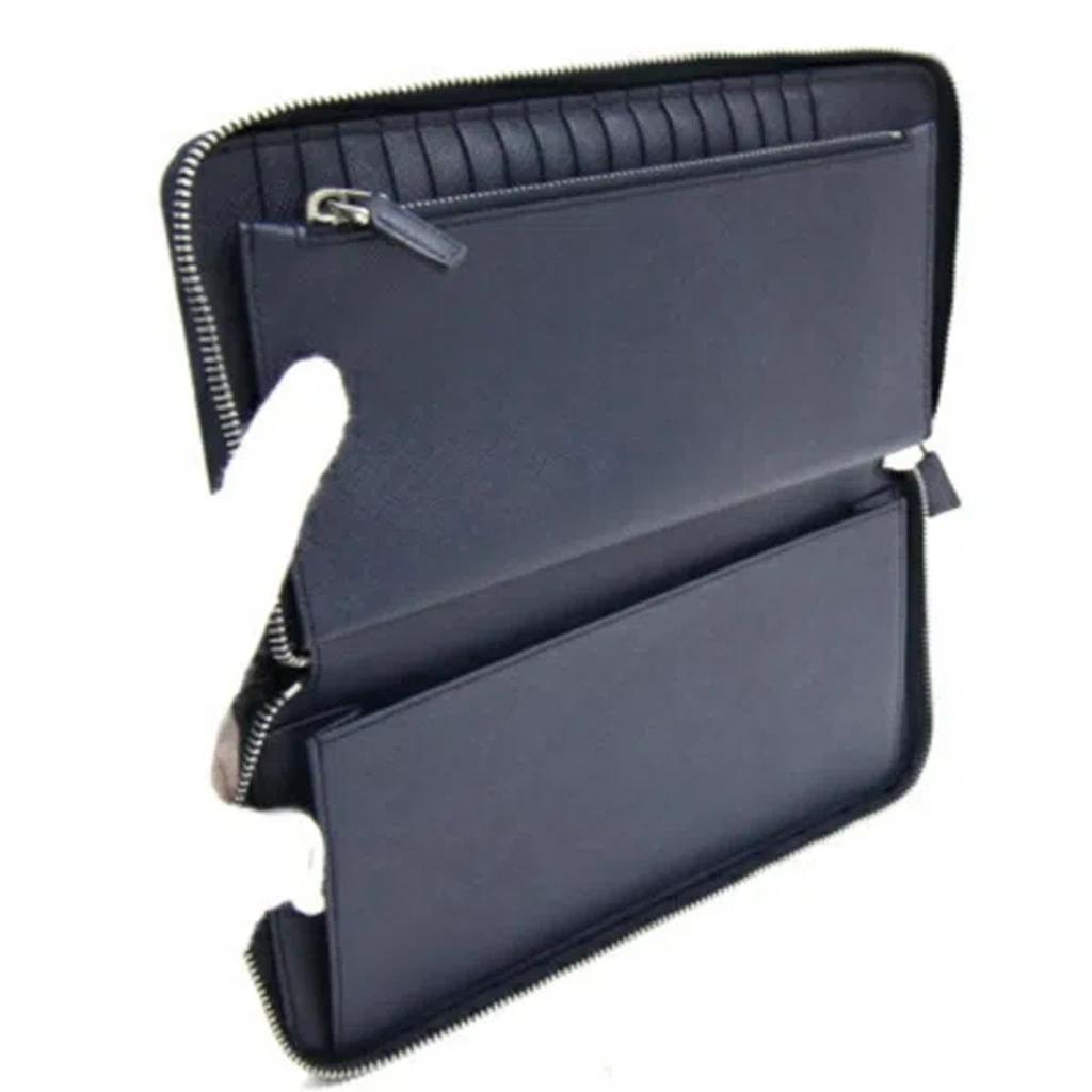 Saffiano Navy Leather Wallet  () Product Image