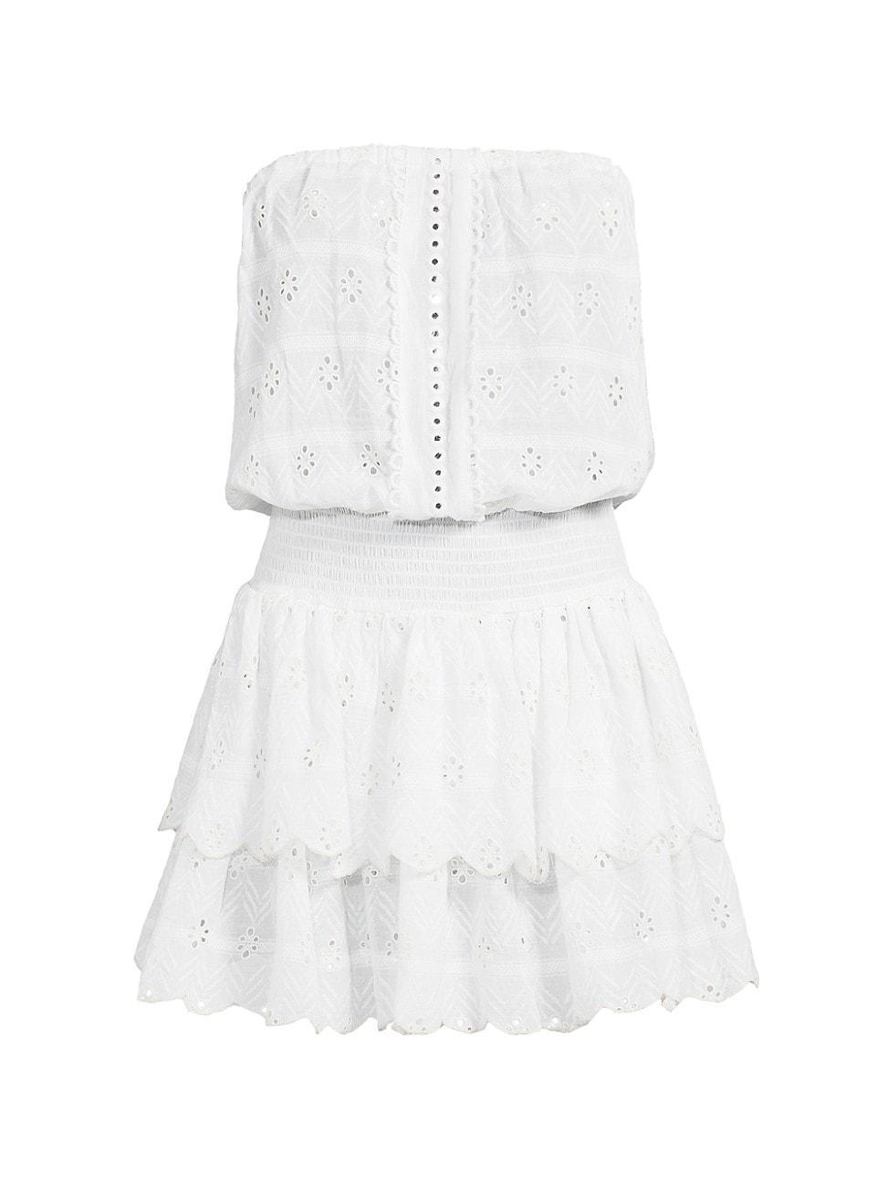 Womens Rita Cotton Eyelet Minidress Product Image