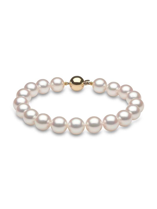 Womens 14K Gold & Akoya Pearl Bracelet Product Image