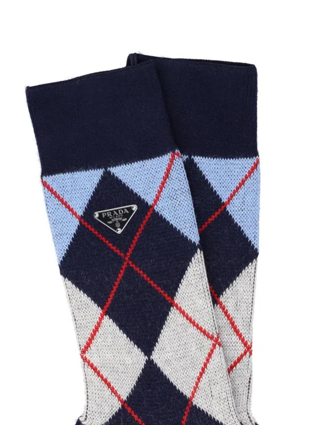 Cotton Socks In Blue Product Image