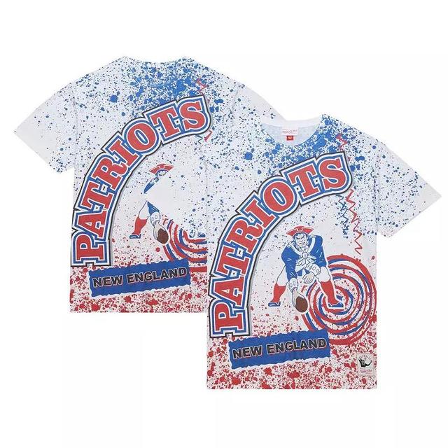 Mens Mitchell & Ness New England Patriots Team Burst Sublimated T-Shirt Product Image