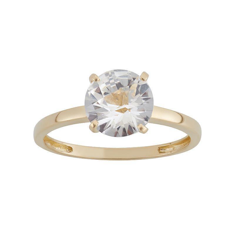 Designs by Gioelli Lab-Created White Sapphire 10k Gold Ring, Womens Product Image