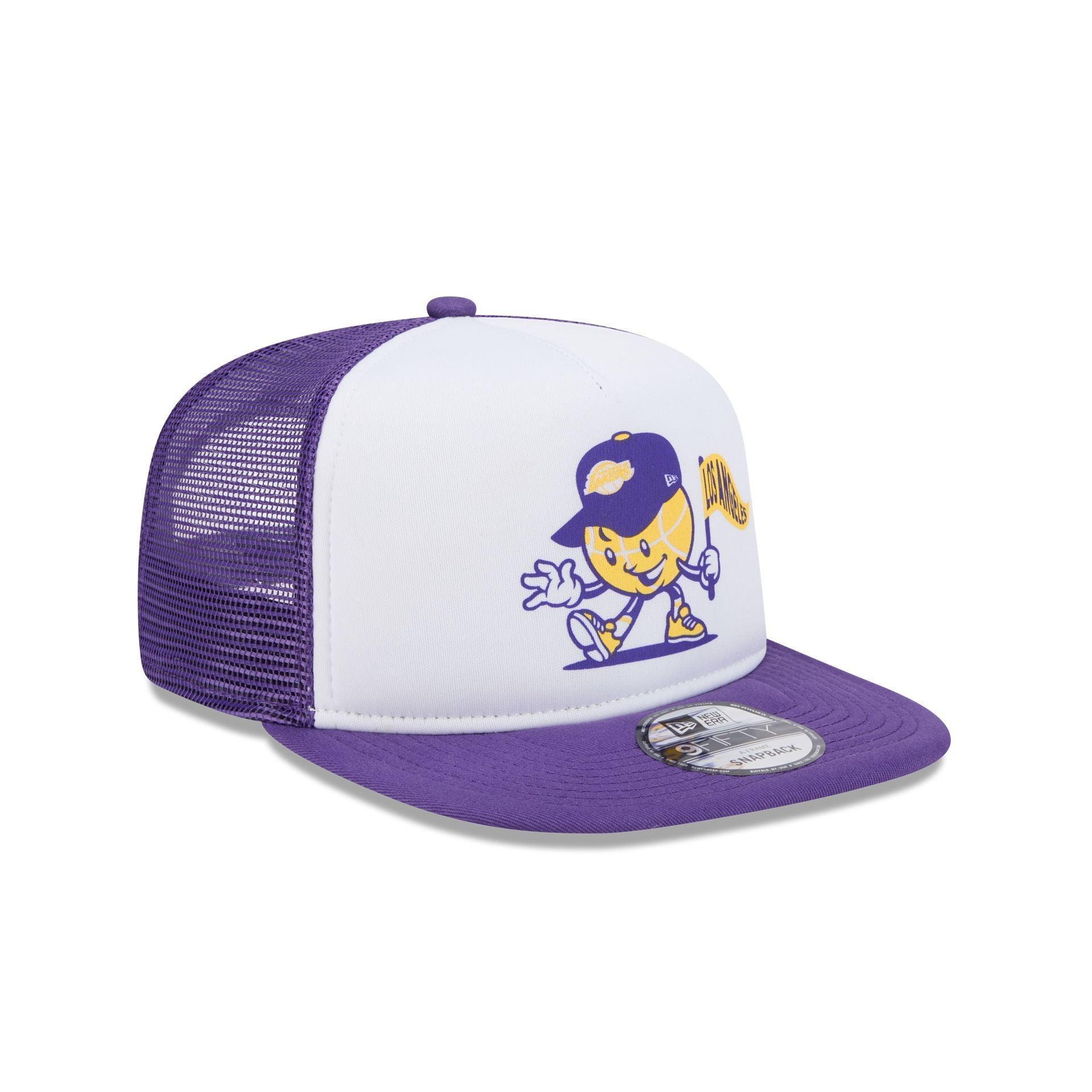 Los Angeles Lakers Court Sport 9FIFTY A-Frame Trucker Hat Male Product Image