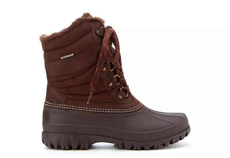 Jbu Womens Casey Water Resistance Lace Up Duck Boot - Taupe Product Image