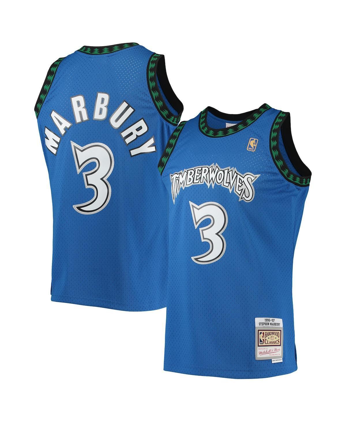 Mens Mitchell & Ness Stephon Marbury Minnesota Timberwolves 1996/97 Hardwood Classics Swingman Jersey Product Image