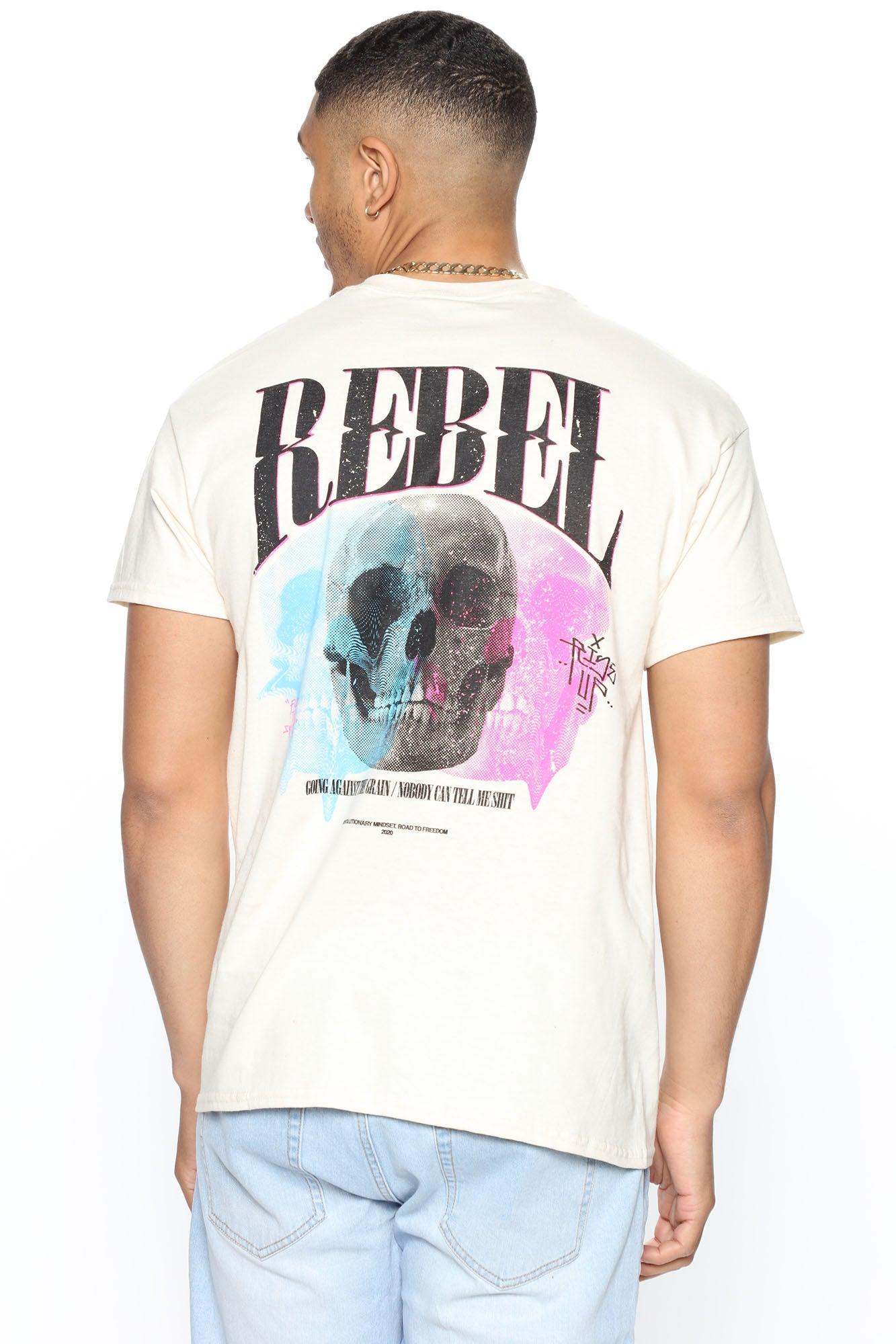 Rebel Short Sleeve Tee - Beige Product Image