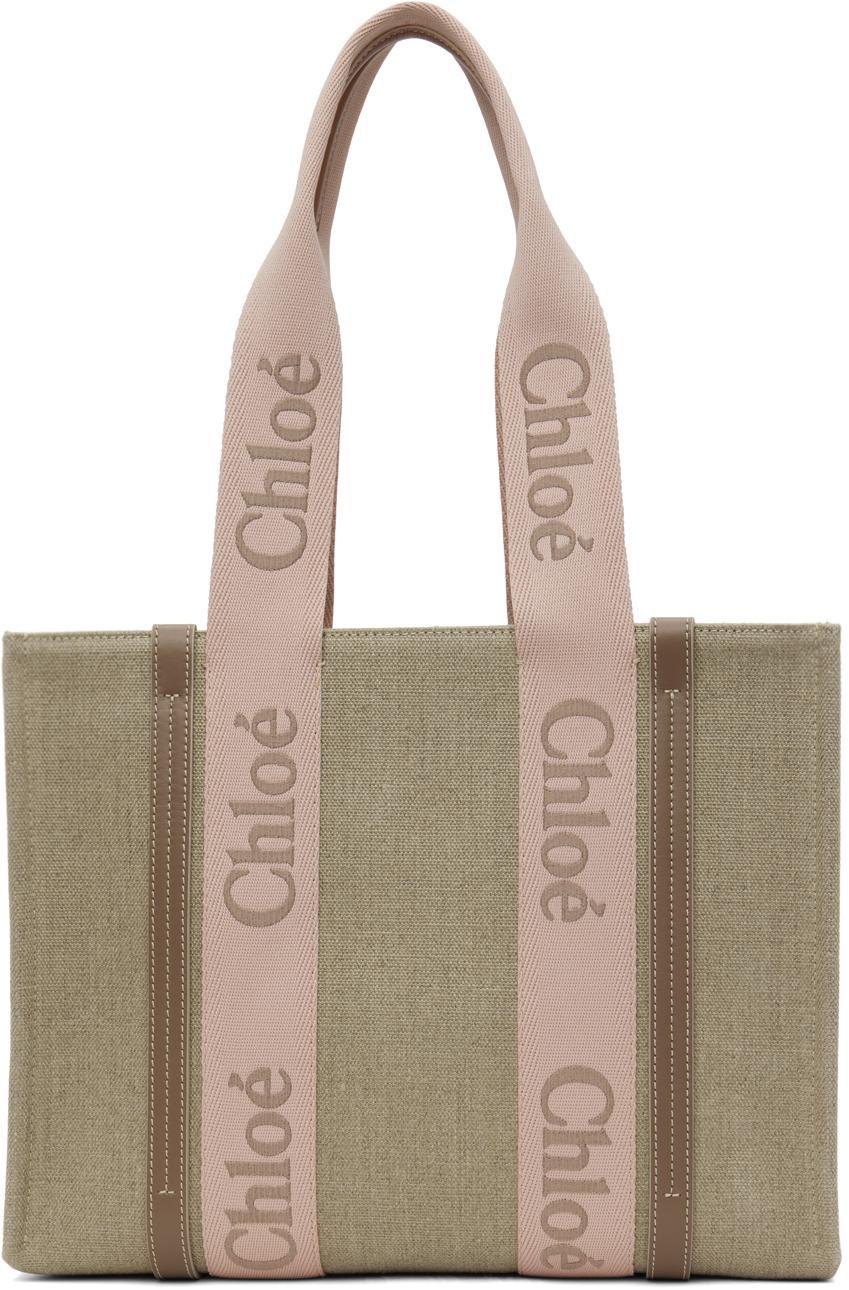 Beige Medium Woody Tote In 26y Blushy Beige Product Image