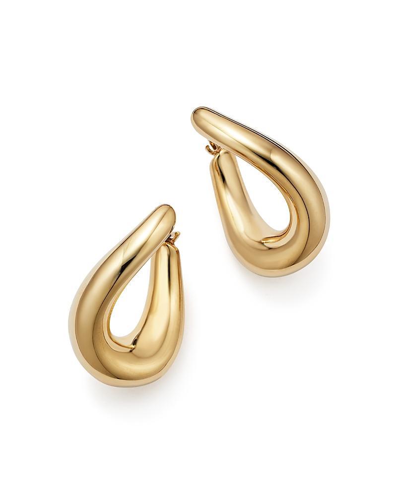 Saks Fifth Avenue Made in Italy Saks Fifth Avenue Women's 14K Yellow Gold Oval Twist Hoop Earrings  - female - Size: one-size Product Image