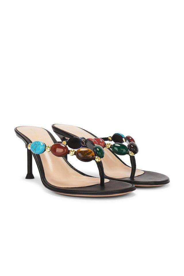 Gianvito Rossi Flip Flop Heel Sandal in Black - Black. Size 40 (also in ). Product Image