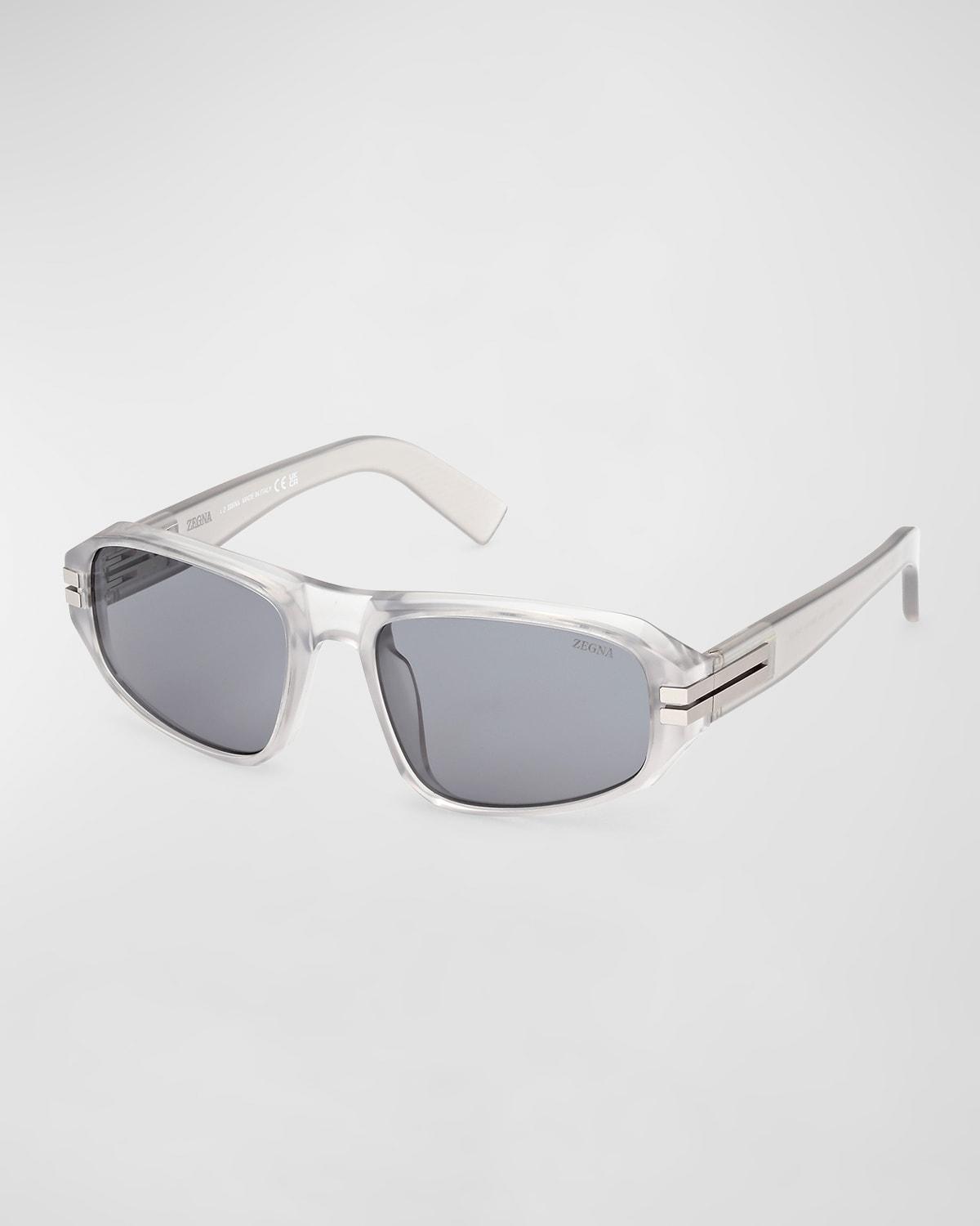 Mens Polarized Acetate Square Sunglasses Product Image