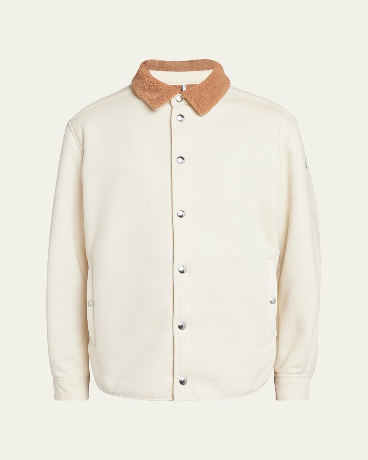 Mens Teddy Collar Shirt Jacket Product Image