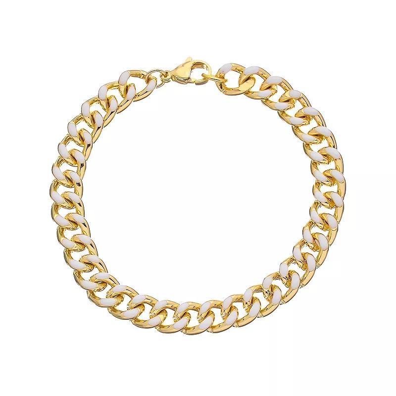 Juvell 18K Gold Plated White Accent Bracelet, Womens, Multicolor Product Image