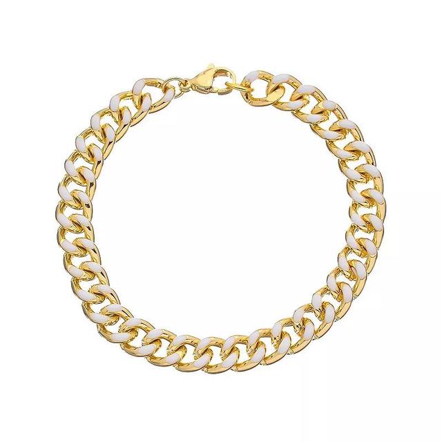 Juvell 18K Gold Plated White Accent Bracelet, Womens, Two Tone Product Image